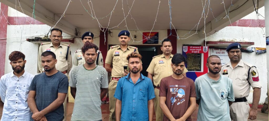 डीजे समान चोरी करने वाले 6 आरोपी महज 24 घंटे के भीतर गिरफ्तार !