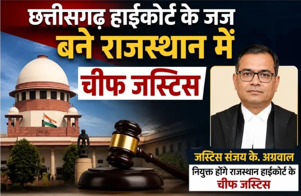 छत्तीसगढ़ हाईकोर्ट के जस्टिस संजय कुमार अग्रवाल बनेंगे राजस्थान हाईकोर्ट के चीफ जस्टिस, SC कॉलेजियम का बड़ा फैसला !