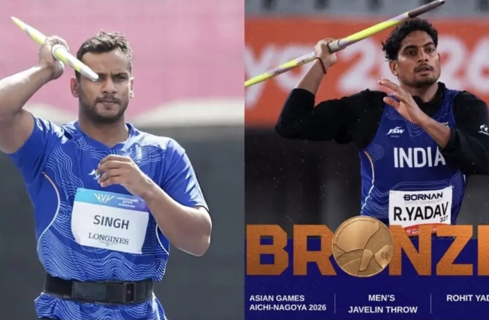 Asian Games 2026: जैवलिन में भारत का डबल धमाल, यशवीर सिंह ने जीता सिल्वर, रोहित यादव को ब्रॉन्ज !